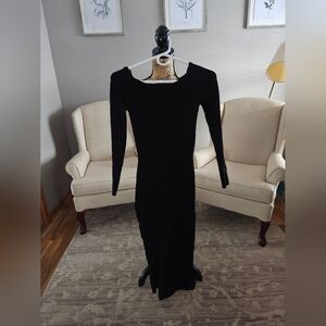 Elegant Black Long Sleeve Dress Cos Xs